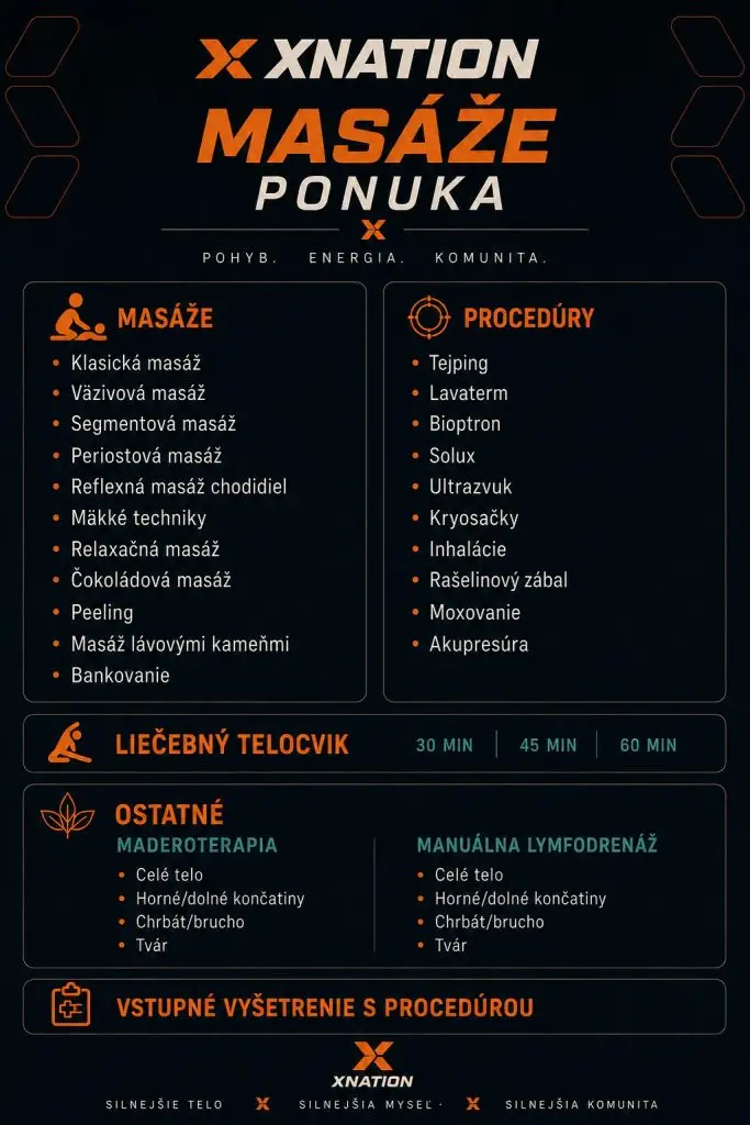 Masážna procedúra v XNation Košice